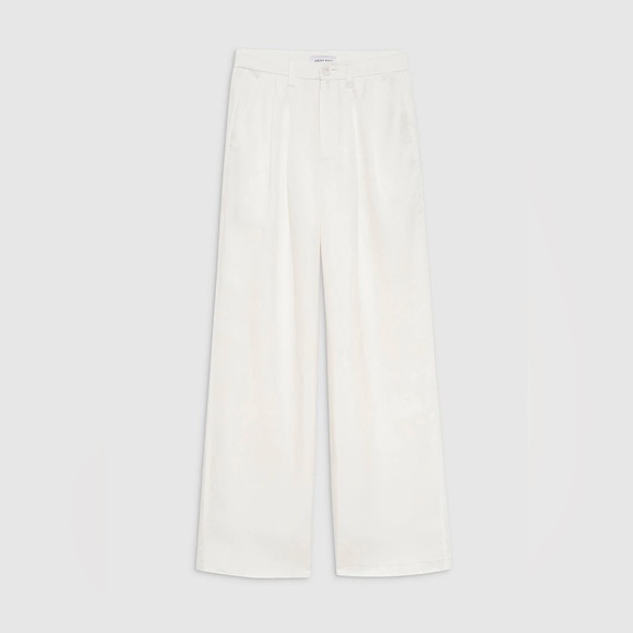 ANINE BING | Carrie Linen Blend White Trouser, Size 0P (31) - Picture 3 of 4